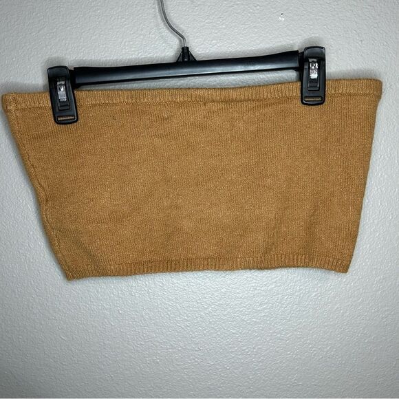 NEW Nordstrom Open Edit wool blend neutral knit bandeau tube top size medium - Picture 3 of 5